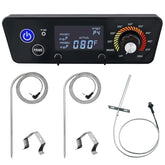 Village Smoker controller front panel showing clear LCD for easy temperature reading and control