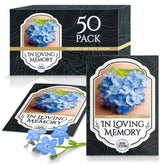 Vimtoba front packet showing elegant memorial favor design and clear presentation