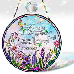 vinatimes front view showing full suncatcher design and verse for instant visual impact