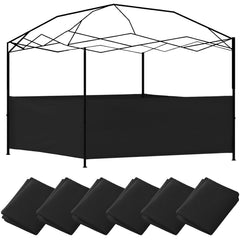 Vincreem front view showing six black half wall panels and coverage benefit