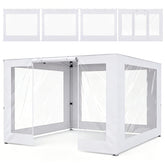 Vincreem front view of installed sidewalls showing weather protection
