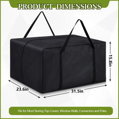 Vincreem open bag loaded with poles demonstrating organized transport convenience