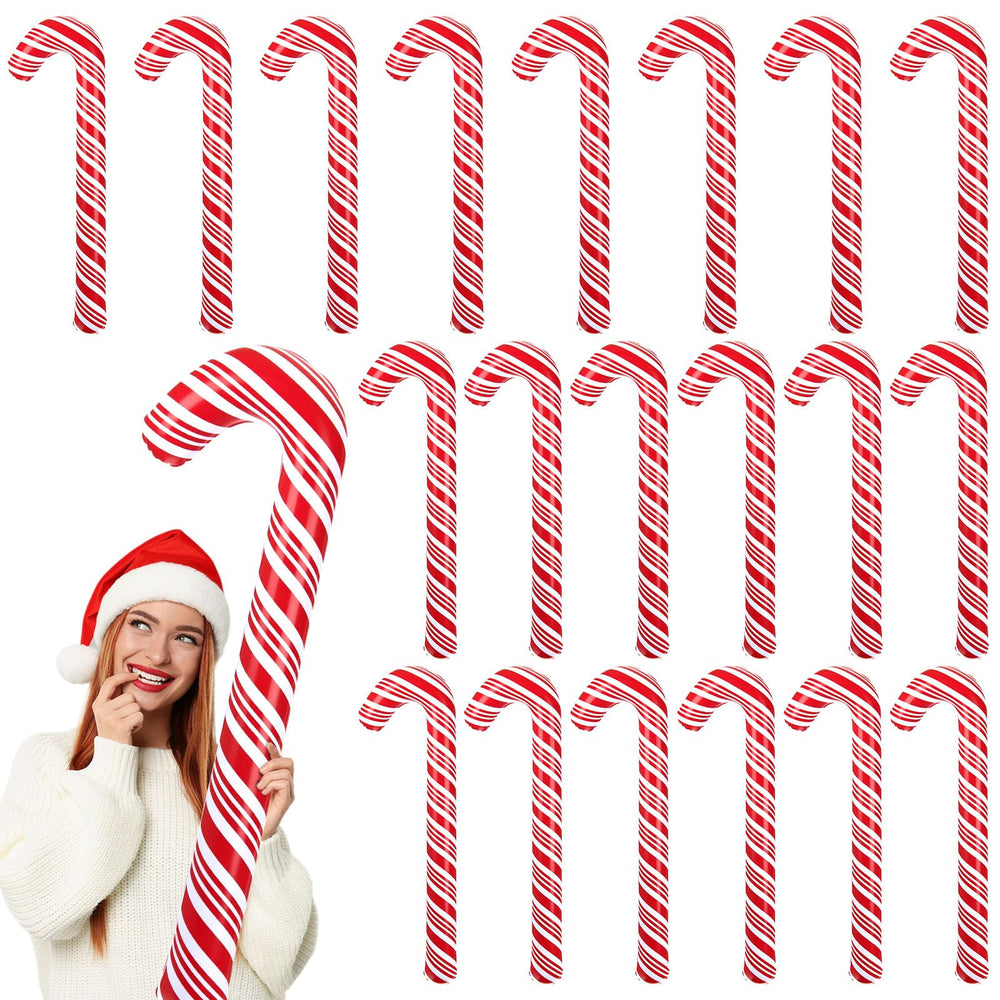 Vinsot front view of 20-pack candy canes showing quantity and festive look
