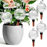 Vividaire front view showing six crystal-clear globes as elegant plant decor