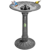 VIVOHOME front view showing stone finish and fountain, enhances garden aesthetics