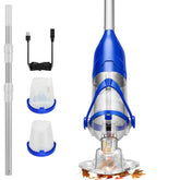 VIVOHOME front view of cordless pool vacuum showing controls and blue shell, easy handling