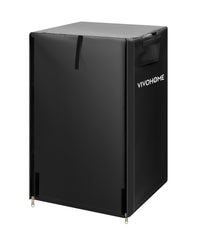 VIVOHOME front view of cover protecting firewood, keeps logs dry
