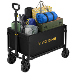 VIVOHOME wagon front view showing roomy basket and sturdy frame for easy hauling