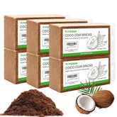 VIVOSUN front packaging showing six coco coir bricks and compact convenience