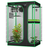 VIVOSUN front view of D325 tent showing compact durable frame and lightproof walls for efficient growing