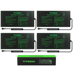 VIVOSUN front view of 4-pack heat mats showing compact packaging and convenience