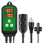 VIVOSUN front panel with dual LED display showing measured and set humidity for quick monitoring