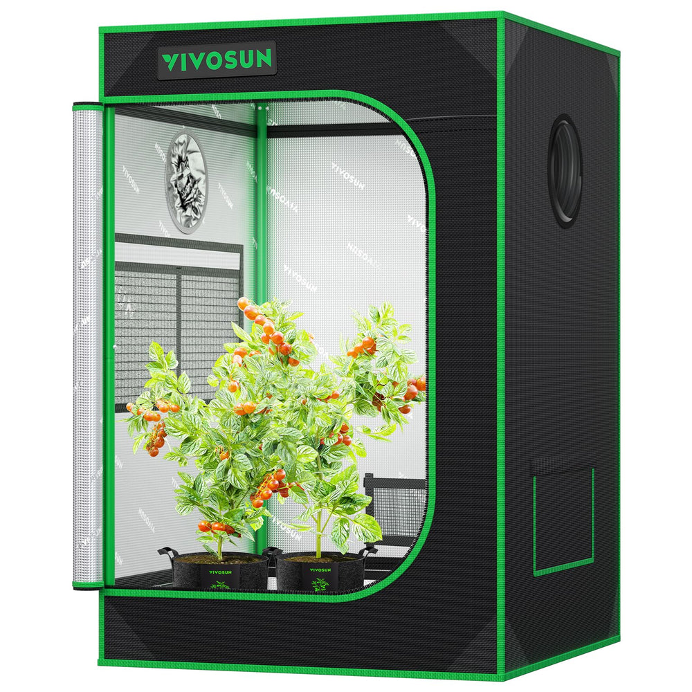 VIVOSUN front view of 2x2 grow tent showing compact footprint and portability benefit