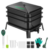 VIVOSUN front view of 30L worm bin showing compact design and easy access benefits