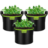 VIVOSUN front view of 3-pack grow bags showing packaging and capacity benefits