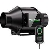 VIVOSUN G4 front view showing fan inlet and compact design for efficient ventilation