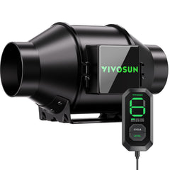 VIVOSUN G4 front view showing fan inlet and compact design for efficient ventilation