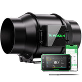 VIVOSUN G6 front view showing compact inline fan and airflow benefit