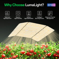 VIVOSUN close-up of LED array revealing dense diodes for stronger PAR