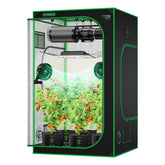 VIVOSUN front view of 4x4 grow tent showing full enclosure and doorway for easy access