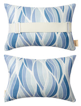 vmgreen front view of both pillows showing decorative outdoor-ready design and comfort