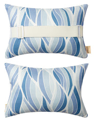 vmgreen front view of both pillows showing decorative outdoor-ready design and comfort