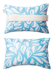 vmgreen front view lake blue pillows showing color and shape for outdoor comfort