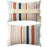 vmgreen front view of two pillows showing waterproof finish and decorative look