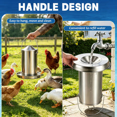 VNHHPCN sturdy handles for easy hanging and moving the waterer around the yard