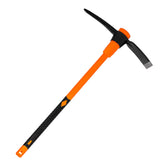 VNIMTI pick axe front view showing durable head and full-length handle for strong strikes