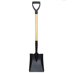 VNIMTI square shovel front view showing full length and design for versatile use