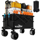 Vocpuli front view of wagon showing roomy interior and frame strength