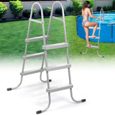 vokoroad front view ladder showing sturdy frame and two-sided design for safe pool access