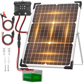 Voltset front panel view showing compact 30W module and weatherproof design benefit: reliable power