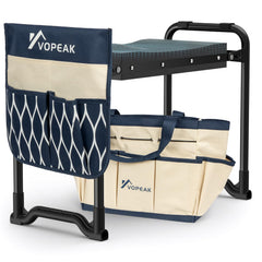 VOPEAK front view open blue kneeler showing stability and comfort