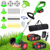 Vopot front view with wheels showing easy push mowing and improved stability
