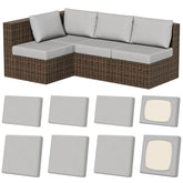 vorshape front view of 8-piece cushion cover set showing neat fit