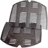 Votenli front view of two cast iron grates showing fit and durable finish, improves searing