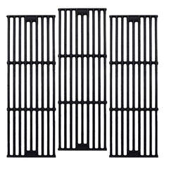 Votenli front view of three cast iron grates showing fit and finish