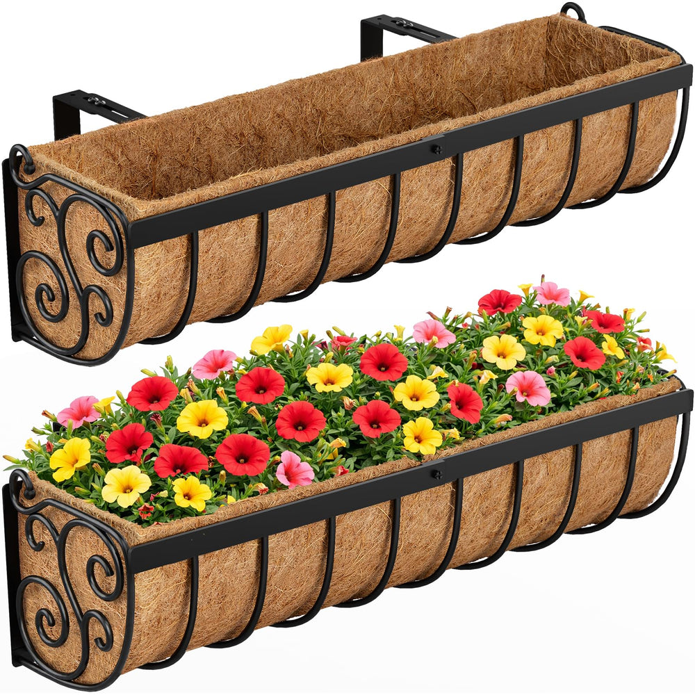 VOXOR front view of 24-inch planter showing clean half-round profile and curb appeal