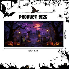Vrainito installed at night creating dramatic Halloween curb impact