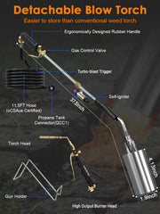 VVKPEYIN 12ft hose stretched out for safe extended reach from tank
