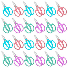 VZZNN front pack of 24 colorful shears showing variety and convenience