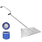 WAAWDOS front view of rake and bucket showing durable design and large basket