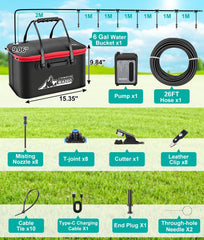 WADEO collapsible 22L bucket filled with water for long cooling runtime