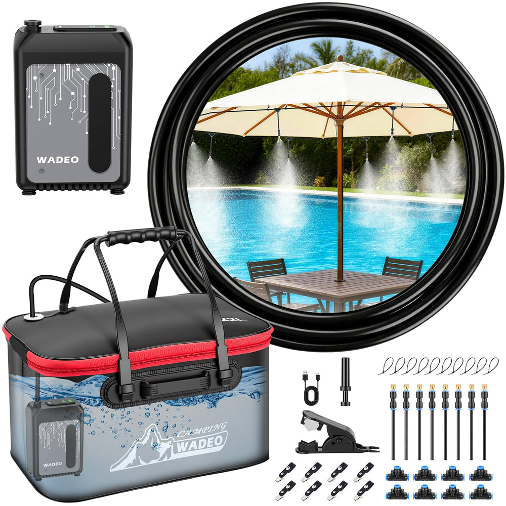 WADEO front packaging showing kit contents and portability benefits