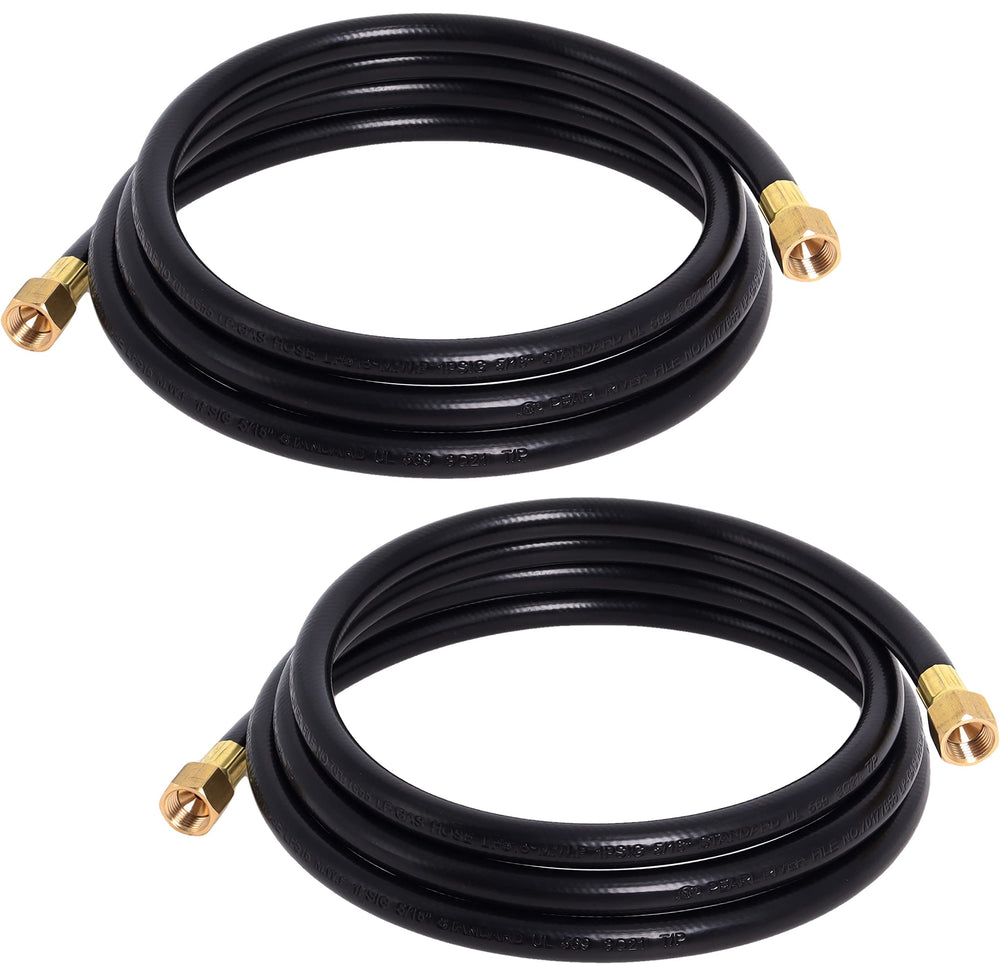Wadoy front view of 2-pack hoses showing length and packaging, reliable extension
