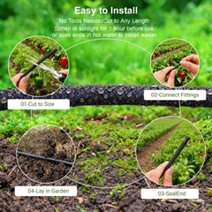 WAIWL hose spiraled at tree base for deep-root watering and reduced waste