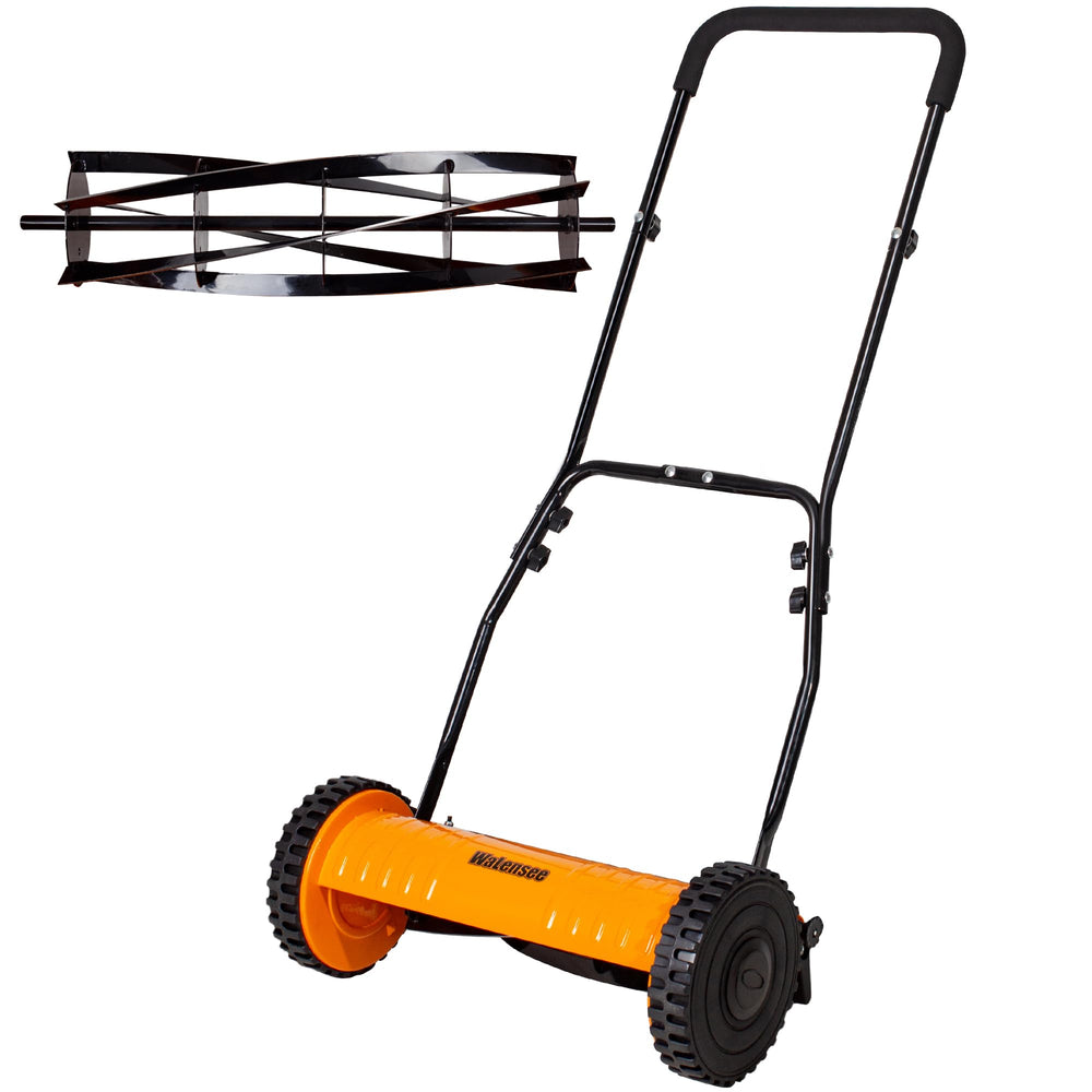 Walensee front view of mower showing compact design and quick setup benefit