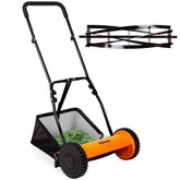 Walensee front view showing mower stance and compact footprint for easy storage